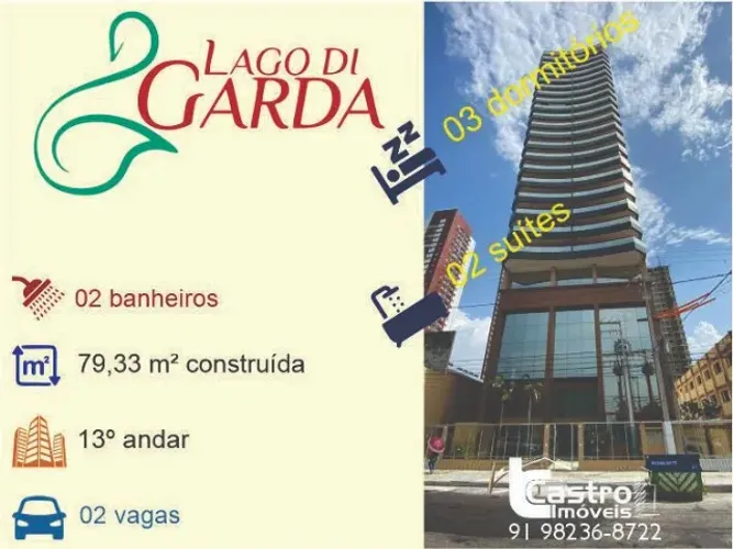 Lago Di Garda. 3/4. 2 Suítes. 2 Vagas. C129