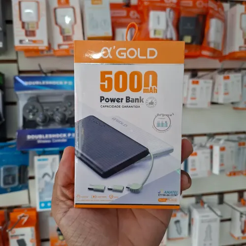 Carregador portátil 5.000 mAh Agold - entrega em slz e região