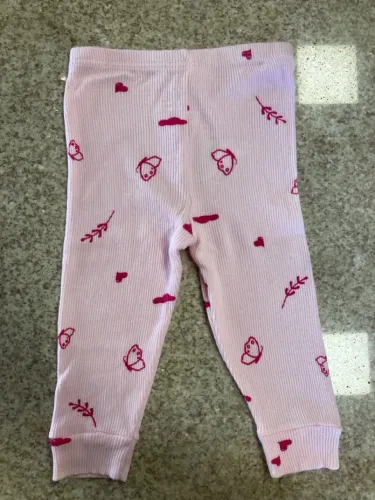 Calça Infantil Rosa com Estampa de Borboletas