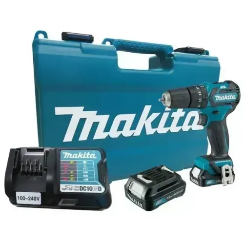 Furadeira Parafusadeira de Impacto Makita HP332DWYE 3/8 12V Bivolt 2 Baterias e Maleta