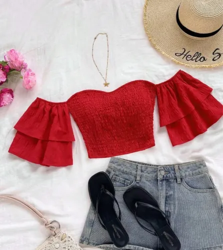 Cropped vermelho 