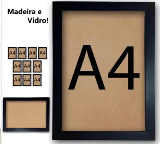 Moldura para quadro A4 com vidro