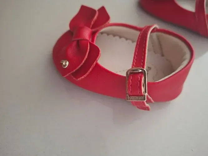 Sapatilha vermelho infantil pampili mini no couro n15