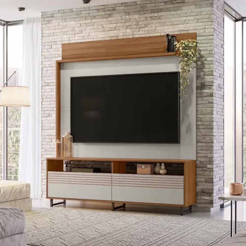 Painel para TV com Rack - Design Moderno