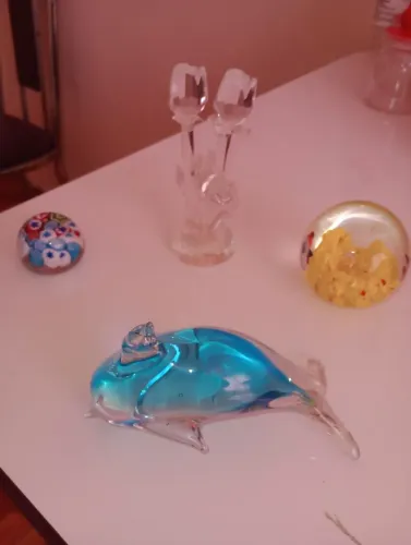 4 Enfeites de vidro