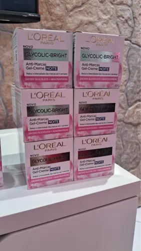 Creme Facial L'Oréal Glycolic-Bright Anti-Marcas Noite