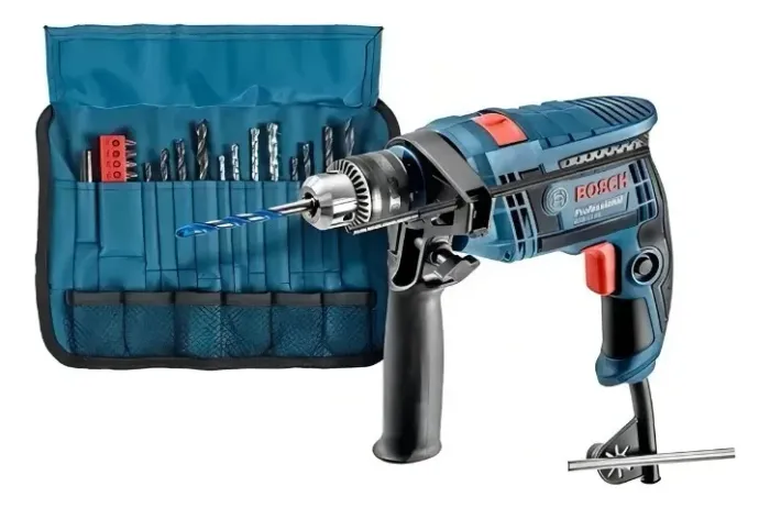 FURADEIRA BOSCH IMPACTO GSB 13 RE 750W C/23 ACESSORIOS 220V