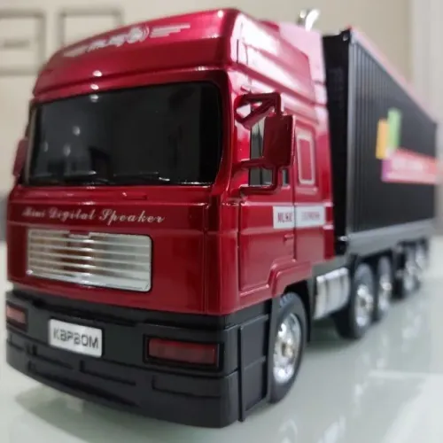 (Nova) Caixa de Som Caminhão Vermelho Preto