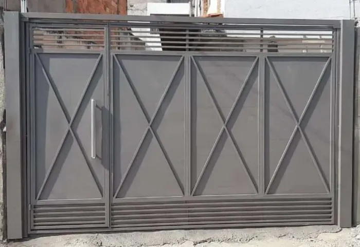 Portão Basculante 3.80x2.50 Ferro Galvanizado