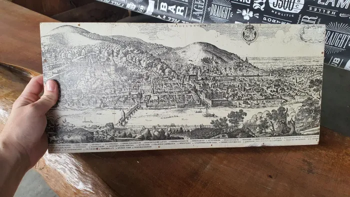 Quadro Panorama von Heidelberg aus dem Jahre 1620 Alemanha