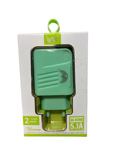 Carregador AL-8208 5.1A verde