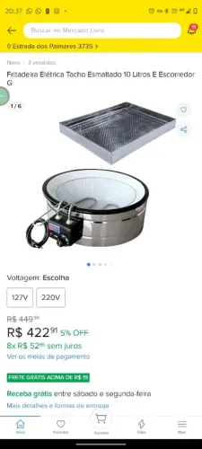 Fritadeira Tacho redondo 14l 220v (USADA)