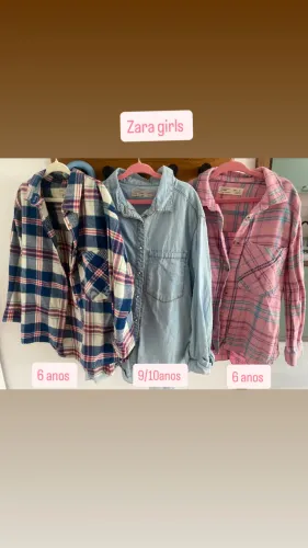 Camisa xadrez festa junina Zara  cada 60