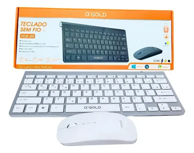 Kit Teclado E Mouse Sem Fio Agold Tcd-02 Abnt2