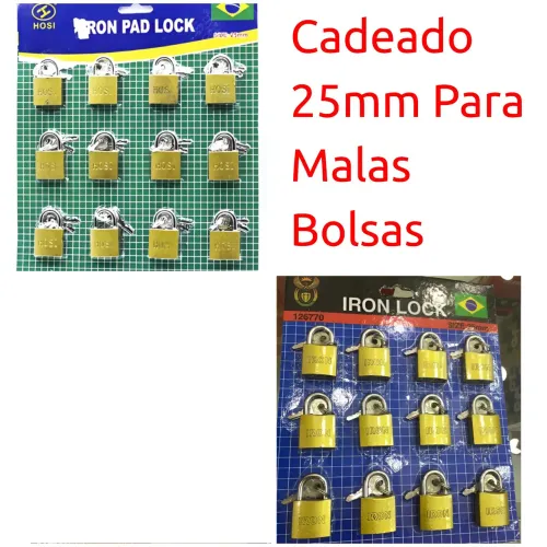 Cadeado 25mm para Malas e Bolsas