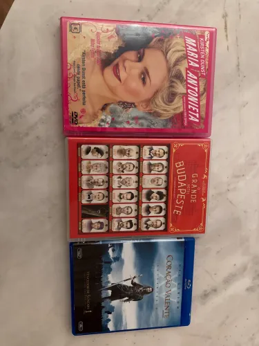 DVDs Maria Antonieta e O Grande Hotel Budapeste + Blu-ray Coração Valente