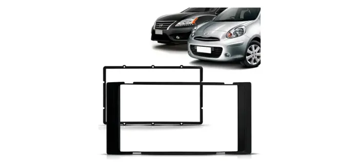 Moldura de Som Painel Multimídia 2din 7'' Polegadas Nissan Versa Match Sentra 2014 - 2016