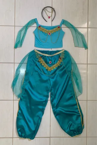 Fantasia infantil Jasmine tamanho 12anos