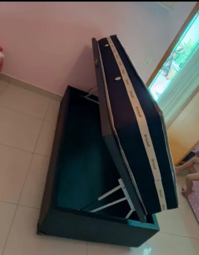 Cama Box Ortobom com Baú e Colchão OrtoSleep