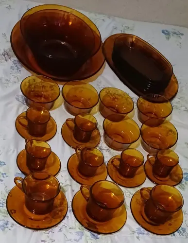 Duralex âmbar 34 peças 