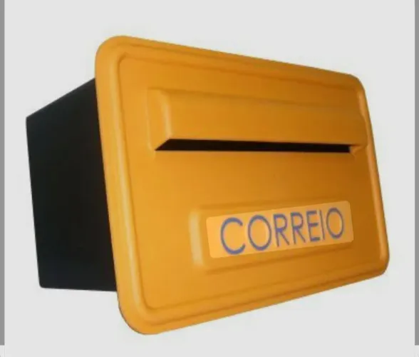 Caixa de Correio Cores Amarelo e Preta