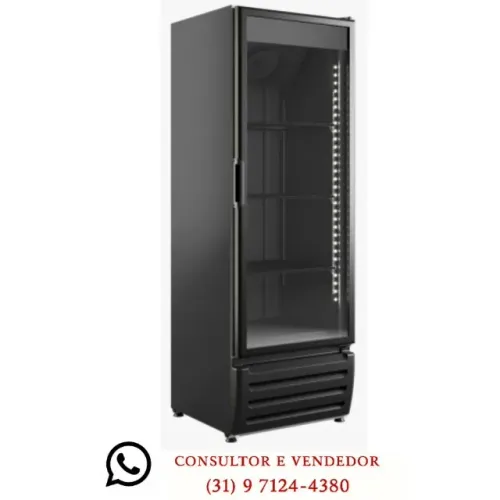 Cervejeira Braslar 500L Preta Porta de Vidro
