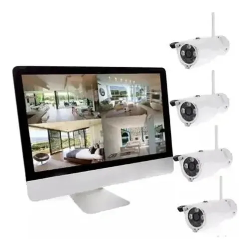 Kit Câmeras de Segurança Wi-fi com Monitor
