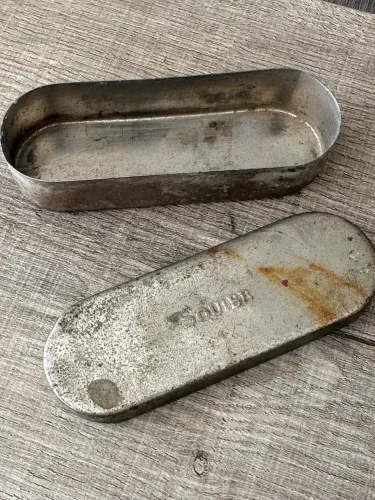 Caixa Rara Metálica Antiga Squibb Farmácia Histórica Colecionador Campinas-sp