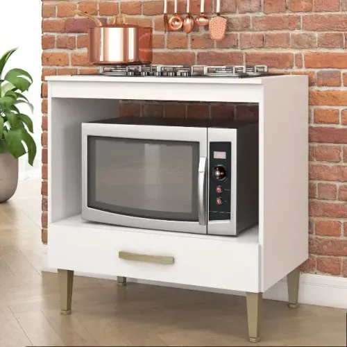 Balcão p/ Cooktop 1 Gaveta Mel 5 BC - Monta na Hora