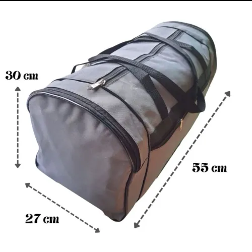 Mala de Viagem Grande Cinza - 55cm x 30cm x 27cm