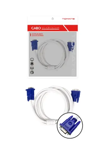 CABO VGA X VGA 3,00 METROS COM FILTRO TOMATE MVG-1003 
