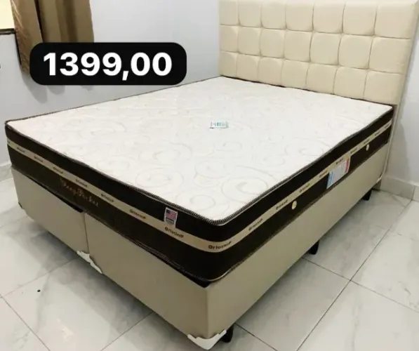 Cama box colchão e base Queen