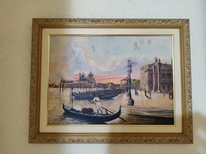 Quadro com pintura de Veneza