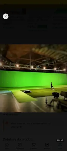 Tecido chroma key 12x7,20 costurado
