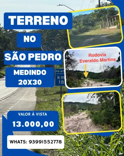 Terreno 20x30 no São Pedro