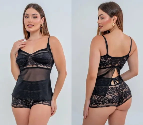 Babydoll com renda
