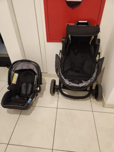 Carrinho bebê Graco Travel System (importado), 3 em 1.