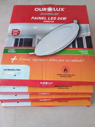 Kit Painel Led 24 Embutir - Ourolux Novo !!!