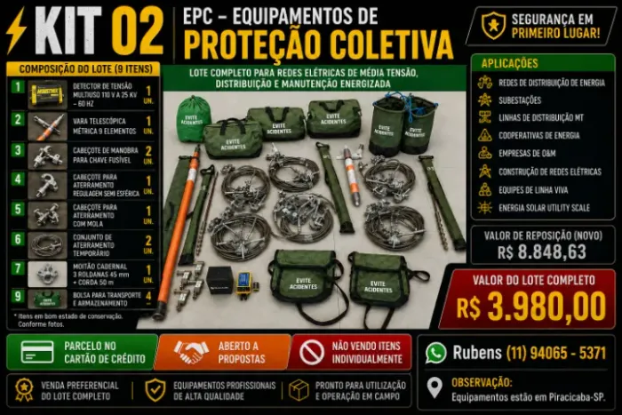 Kit EPC Elétrico Profissional Completo - R$ 3.980,00