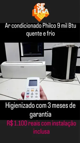 Ar condicionado Philco quente e frio com instalação inclusa