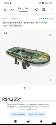 Barco inflável 4 lugares