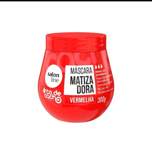 máscara matizadora vermelha salon line tinta