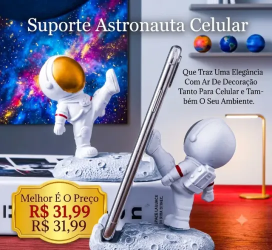 SUPORTE MÃO MECÂNICA CYBERPUNK e ASTRONAUTA