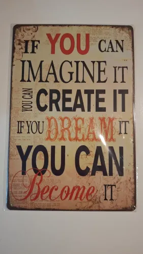Placa de metal decoração 