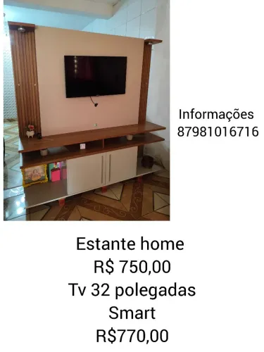 Estante Home + TV smart 32 polegadas