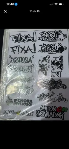 Vendo cartela de adesivos