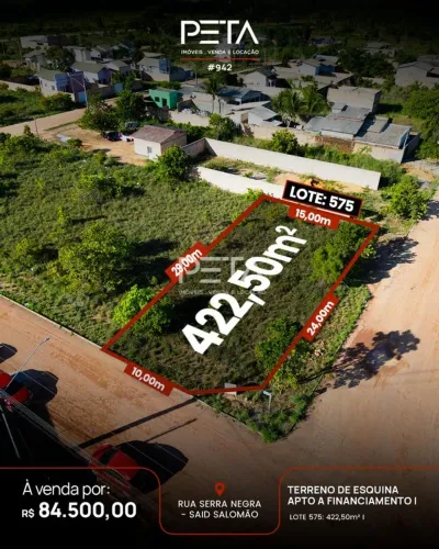 Lote/Terreno, Said Salomão - Boa Vista/ Apto a financiamento