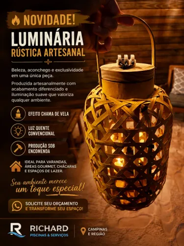 Luminária Rústica Artesanal