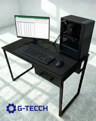 Mesa de Escritório com Gaveta 1,1M Industrial Reforçada Multiuso para Estudo Computador