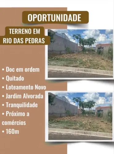 VENDO TERRENO EM RIO DAS PEDRAS-SP